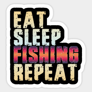 Eat Sleep Fishing Repeat Sticker